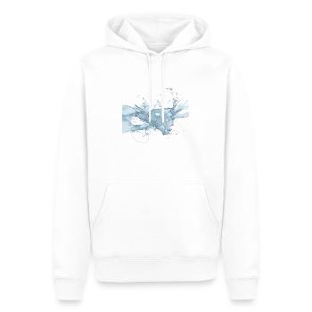 Wasserspritzer! - Männer Premium Bio Hoodie - Weiß - Vorne - Nico (187cm)