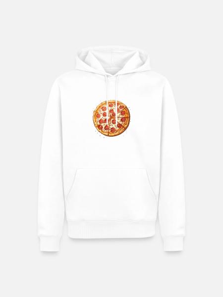 Lecker Salamipizza! - Männer Premium Bio Hoodie - Weiß