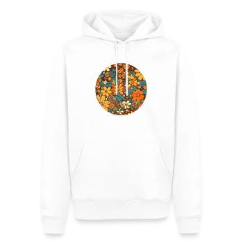 Flower Power - Männer Premium Bio Hoodie - Weiß - Vorne - Nico (187cm)