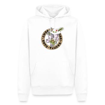 Bayerisch gewandt - Bayern - Männer Premium Bio Hoodie - Weiß - Vorne - Nico (187cm)