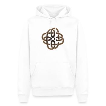 Celtique40 stone - Sweat à capuche Premium bio Homme - blanc - Devant - Nico (187cm)