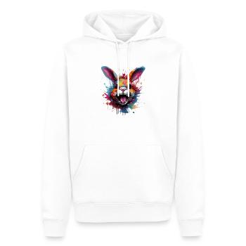 Crazy Hase - Männer Premium Bio Hoodie - Weiß - Vorne - Nico (187cm)