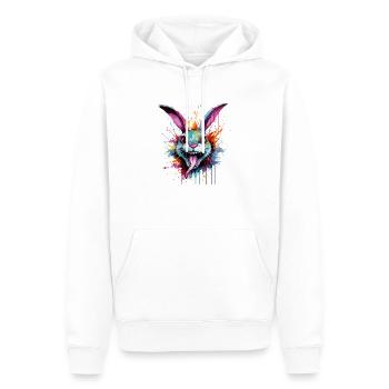 bunter & verrückter Hase - Männer Premium Bio Hoodie - Weiß - Vorne - Nico (187cm)