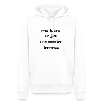 Handball Passion : Cadeau Imprimé - Sweat à capuche Premium bio Homme - blanc - Devant - Nico (187cm)