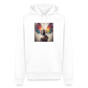 Elfe de la musique - Sweat à capuche Premium bio Homme - blanc - Devant - Nico (187cm)