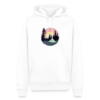 Camping Caravane Camp Tentes Cadeaux Camping-car - Sweat à capuche Premium bio Homme - blanc - Devant - Nico (187cm)