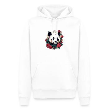 Panda - Sweat à capuche Premium bio Homme - blanc - Devant - Nico (187cm)