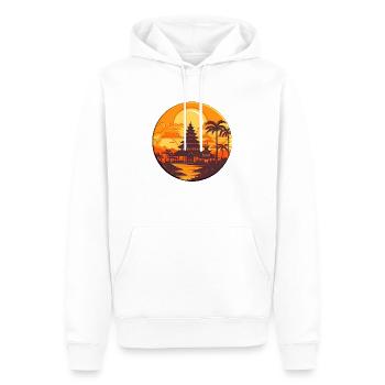 Bali ist ein tropisches Paradies - Männer Premium Bio Hoodie - Weiß - Vorne - Nico (187cm)