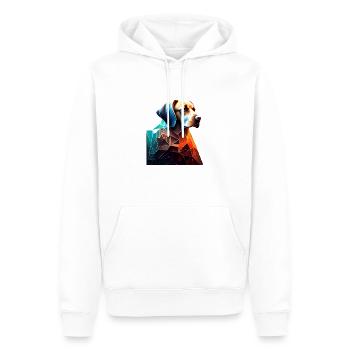 Labrador propriétaire chiot Labrador Retriever - Sweat à capuche Premium bio Homme - blanc - Devant - Nico (187cm)