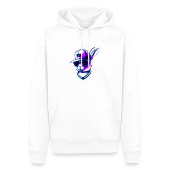 Lapin cool - Sweat à capuche Premium bio Homme - blanc - Devant - Nico (187cm)