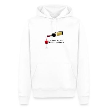 Matura Abgang - Männer Premium Bio Hoodie - Weiß - Vorne - Nico (187cm)