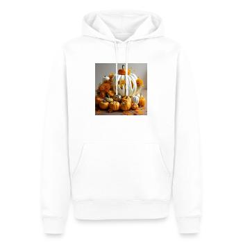 Citrouilles d’Halloween - Sweat à capuche Premium bio Homme - blanc - Devant - Nico (187cm)