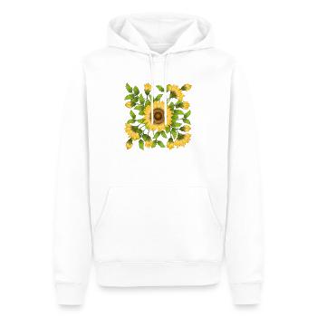 Fleur - Sweat à capuche Premium bio Homme - blanc - Devant - Nico (187cm)