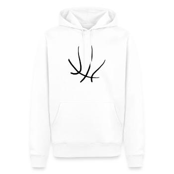 Basketball 45 - Men’s Premium Organic Hoodie - white - Front - Nico (187cm)