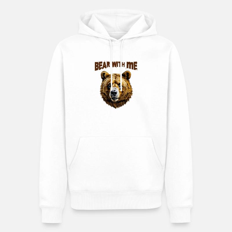 Supporte-moi - Sweat à capuche Premium bio Homme - blanc