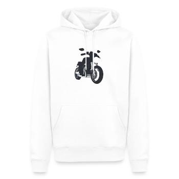 Moto Motocycliste Fan de moto Motorcross - Sweat à capuche Premium bio Homme - blanc - Devant - Nico (187cm)
