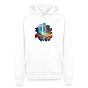 Fleur - Sweat à capuche Premium bio Homme - blanc - Devant - Nico (187cm)