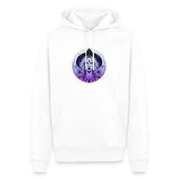 Bild der Hexe mit Ornamenten - Männer Premium Bio Hoodie - Weiß - Vorne - Nico (187cm)