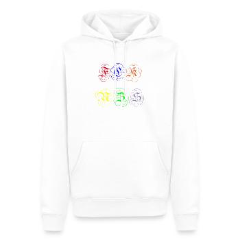 FCK NZS - Sweat à capuche Premium bio Homme - blanc - Devant - Nico (187cm)
