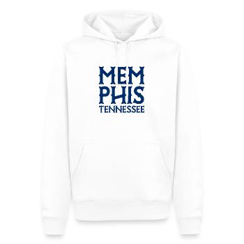 Memphis - Tennessee - États-Unis d’Amérique États-Unis - Sweat à capuche Premium bio Homme - blanc - Devant - Nico (187cm)