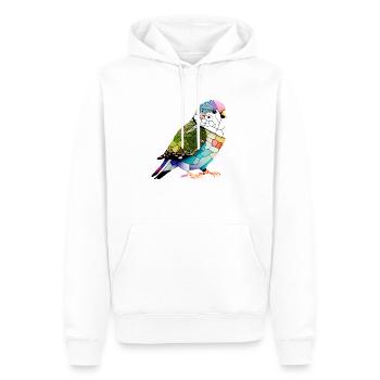 Cockatiel propriétaire d’oiseaux perruches - Sweat à capuche Premium bio Homme - blanc - Devant - Nico (187cm)