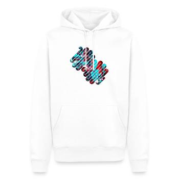 Masques, formes, art abstrait moderniste, art, géométrie - Sweat à capuche Premium bio Homme - blanc - Devant - Nico (187cm)