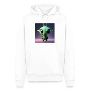 Joyeux Halloween mignon extraterrestre effrayant drôle effrayant - Sweat à capuche Premium bio Homme - blanc - Devant - Nico (187cm)