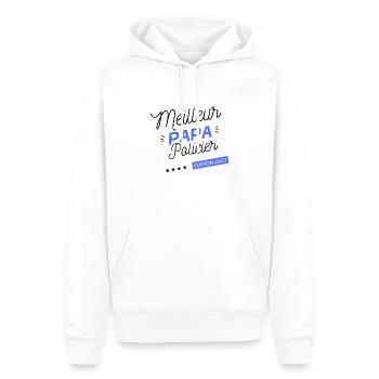 Meilleur papa Policier cadeau 2023 - Sweat à capuche Premium bio Homme - blanc - Devant - Nico (187cm)