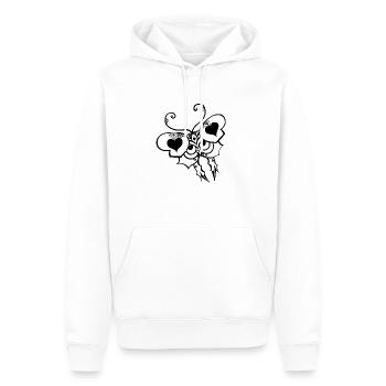 butterfly - Men’s Premium Organic Hoodie - white - Front - Nico (187cm)