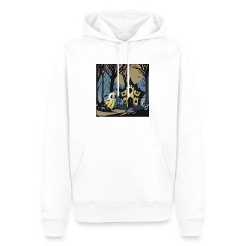 Halloween Haus Grusel Geist - Männer Premium Bio Hoodie - Weiß - Vorne - Nico (187cm)
