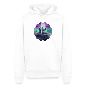 Wölfe - Männer Premium Bio Hoodie - Weiß - Vorne - Nico (187cm)