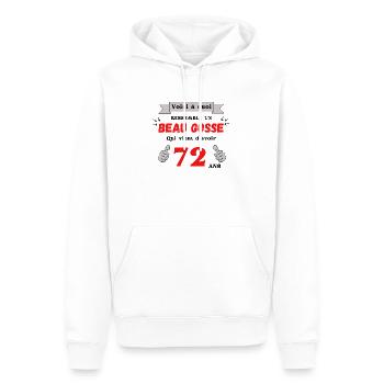 So sieht ein gutaussehender 72-Jähriger aus - Männer Premium Bio Hoodie - Weiß - Vorne - Nico (187cm)