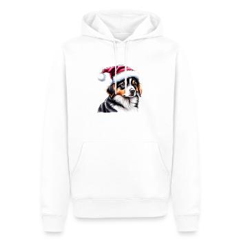 Berger australien Chien de Noël Propriétaire - Sweat à capuche Premium bio Homme - blanc - Devant - Nico (187cm)