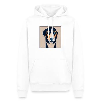 Bestes Geschenk für Hundeliebhaber - Männer Premium Bio Hoodie - Weiß - Vorne - Nico (187cm)