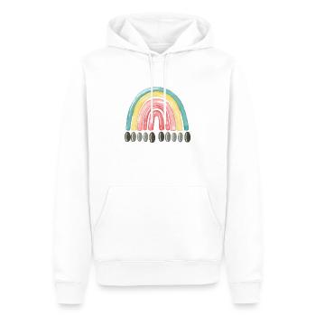 Regenbogen Kinder Baby Design - Männer Premium Bio Hoodie - Weiß - Vorne - Nico (187cm)