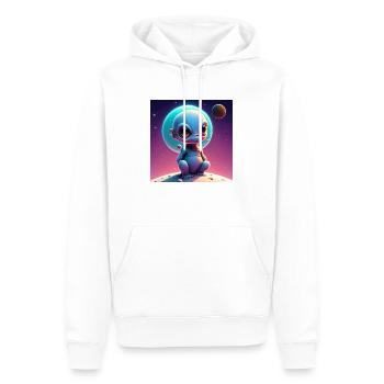Joyeux Halloween mignon extraterrestre effrayant drôle effrayant effrayant - Sweat à capuche Premium bio Homme - blanc - Devant - Nico (187cm)