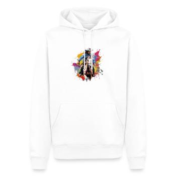 Cowboy Pferd Western - Männer Premium Bio Hoodie - Weiß - Vorne - Nico (187cm)