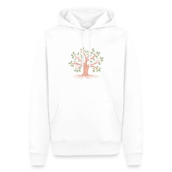 Lebensbaum Baum des Lebens Meditation Yoga - Männer Premium Bio Hoodie - Weiß - Vorne - Nico (187cm)