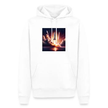Apollo II - Männer Premium Bio Hoodie - Weiß - Vorne - Nico (187cm)