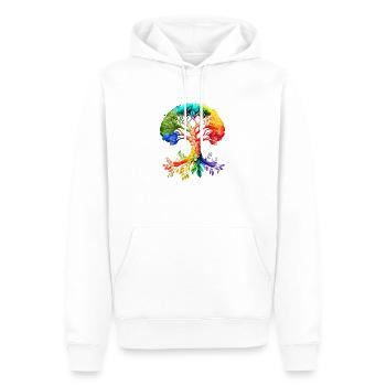 Lebensbaum Baum des Lebens Meditation Yoga - Männer Premium Bio Hoodie - Weiß - Vorne - Nico (187cm)