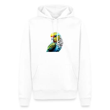 Propriétaire d’oiseau perruche oiseau calopsitte calopsitte - Sweat à capuche Premium bio Homme - blanc - Devant - Nico (187cm)