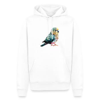 Perruche Propriétaire Oiseau Calopsitte - Sweat à capuche Premium bio Homme - blanc - Devant - Nico (187cm)