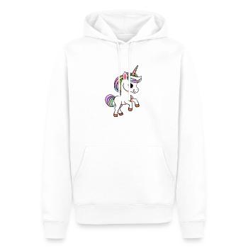 Einhorn Fabeltier Einhörner Mädchen - Männer Premium Bio Hoodie - Weiß - Vorne - Nico (187cm)