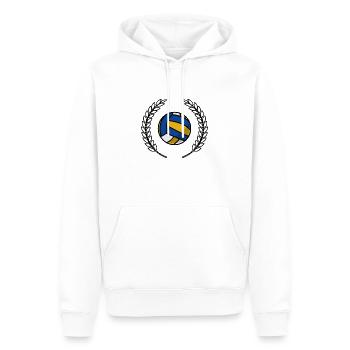 Volleyball-Krone - Männer Premium Bio Hoodie - Weiß - Vorne - Nico (187cm)