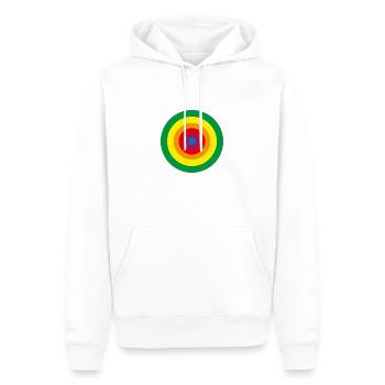 Spectrum Sphere - Männer Premium Bio Hoodie - Weiß - Vorne - Nico (187cm)