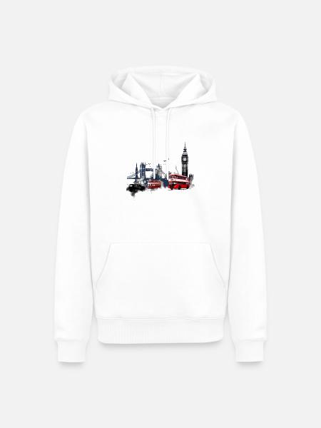 London, the vibrant capital - Men’s Premium Organic Hoodie - white