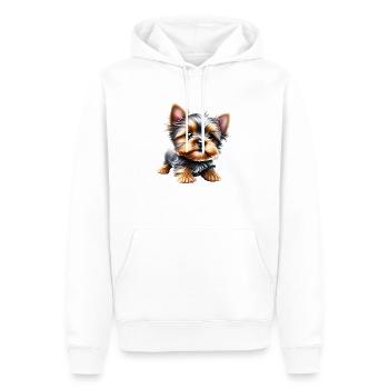 Yorkshire Terrier chiot chien propriétaire de chien - Sweat à capuche Premium bio Homme - blanc - Devant - Nico (187cm)