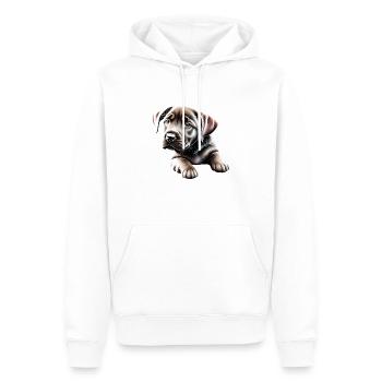 Labrador Propriétaire Labrador Retriever chiot - Sweat à capuche Premium bio Homme - blanc - Devant - Nico (187cm)