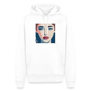 Women / Feminin /Art - Männer Premium Bio Hoodie - Weiß - Vorne - Nico (187cm)