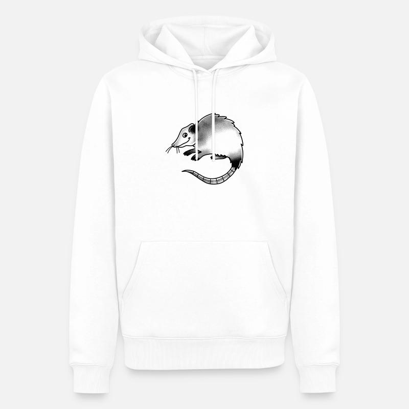 Mignon petit opossum opossum - Sweat à capuche Premium bio Homme - blanc